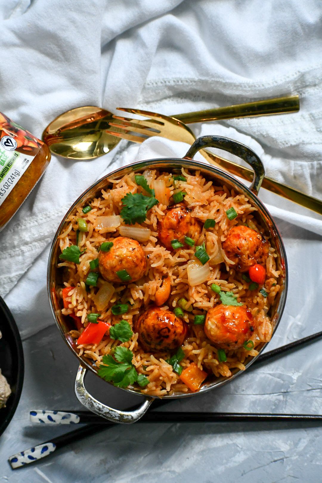 Veg. Manchurian Fried Rice